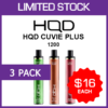 HQD CUVIE PLUS – 1200 PUFFS – 3 PACK