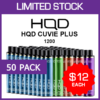 HQD CUVIE PLUS – 1200 PUFFS – 50 PACK