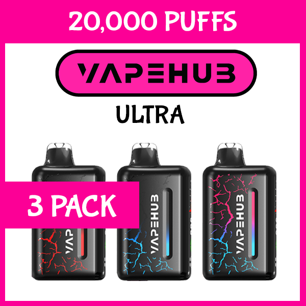 3 PACK – VAPEHUB ULTRA – 20000 PUFFS