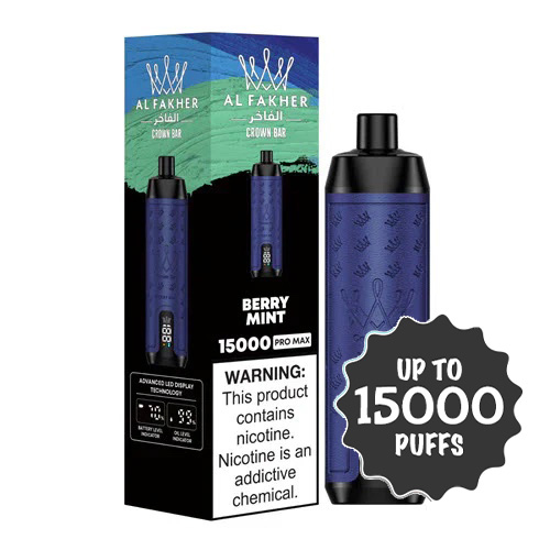 BERRY MINT – ALFAKHER CROWN BAR PRO – 15000 PUFFS