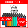 ALFAKHER CROWN BAR – 8000 PUFFS – 20 PACK