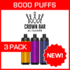 ALFAKHER CROWN BAR – 8000 PUFFS – 3 PACK