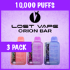 3 PACK – ORION BAR LOST VAPE 10000